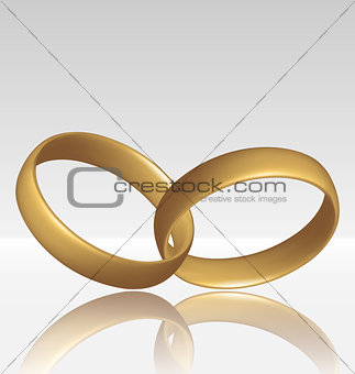 Jewelry two golden ring