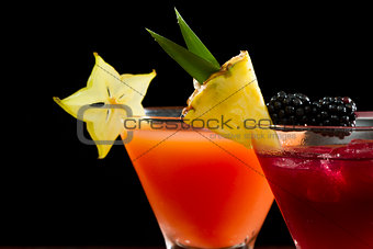 tropical fruit cocktails