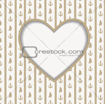 Valentines day heart backgroung, vector illustration