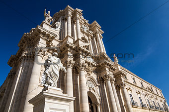 The Cathedral (Duomo) of Ortigia in Syracuse, Sicily, Italy 