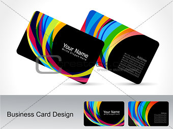abstract rainbow business card