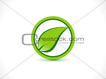 abstract eco stop icon