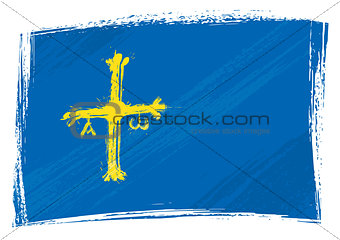 Grunge Asturias flag