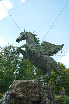 Fountain in Mirabell Gardens in Salzburg