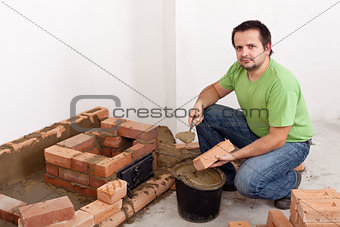 Building a brick stove