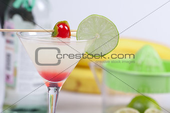 Cocktail with lime juice