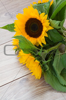 fresh bouquet of sunflowers