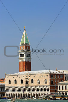 high Bell Tower of San Marco and the glorious  Palazzo ducale 2