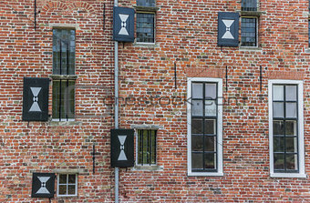 Detail of the old dutch mansion Menkemaborg