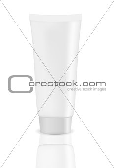 White cream tube vector illustration