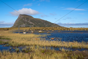 Hoven Mountain, Gimsoya, Lofoten Islands, Norway, Scandinavia