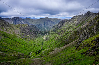View of mountains in Glen Coe valley, Scotland