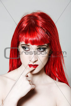 Funny & sexy expressive redhead girl