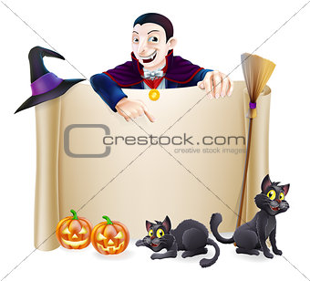 Halloween Dracula Banner