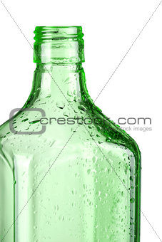 Green bottle closeup
