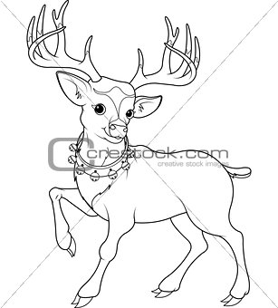 Reindeer Rudolf coloring page
