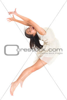 Asian teen contemporary dancer