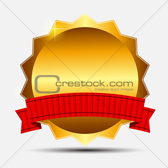 Vector gold sign, label template