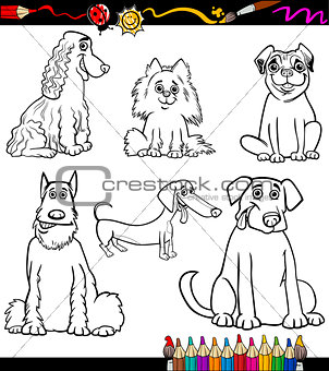 Cartoon Dog Breeds Coloring Page