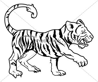 Stylised tiger illustration