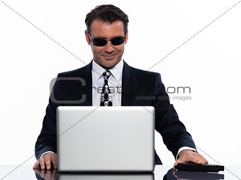 man criminal hacker computing white collar crime