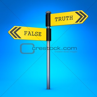 False or Truth. Concept of Choice.