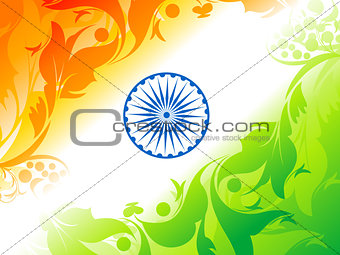 abstract artistic indian flag background