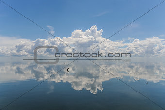 Clouds reflecting