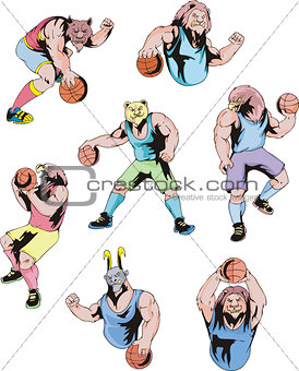 Sport mascots - basketball