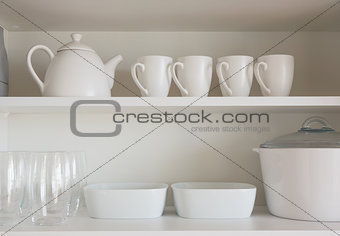 white kitchenware