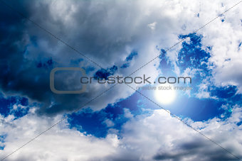 Sky Clouds with Sun
