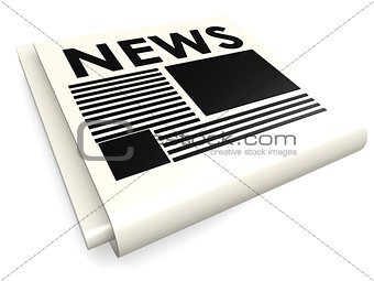 News paper isolated