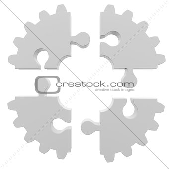 Gear consisting of puzzles