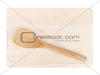 Cooking utensil on cutting board