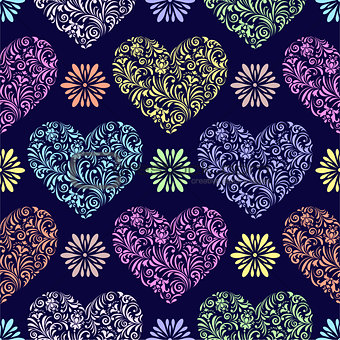 abstract colorful  hearts