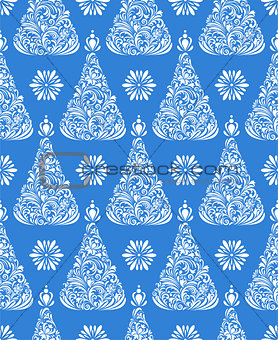  pattern with abstract christmas trees