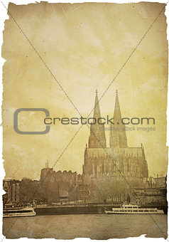 View on Cologne Cathedral and Bridge