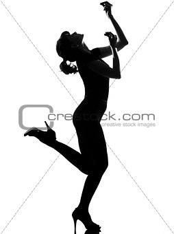 silhouette woman dancing flamenco