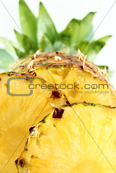 ripe pineapple with slices