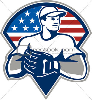 American Baseball Pitcher Gloves Retro