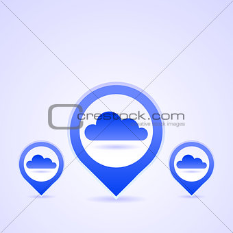 Blue Cloud Icon Set