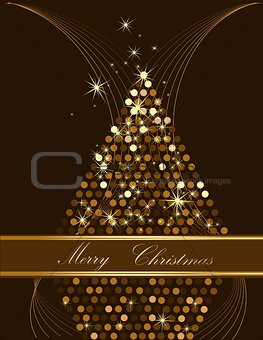 Gold Christmas tree 