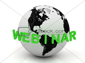 Green Webinar, abstraction of the inscription around the earth
