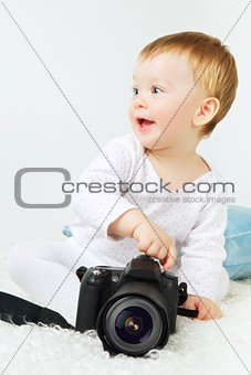 Beautiful Baby With Camera