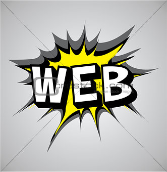 Comic book explosion bubble - web