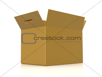 Open packing box
