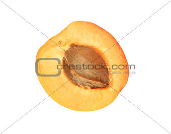 beautiful apricot isolated on white