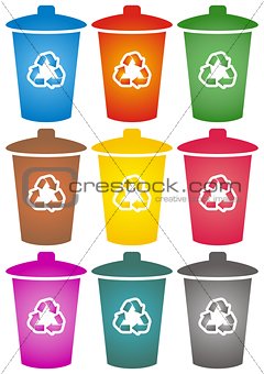 Recycle bins icons