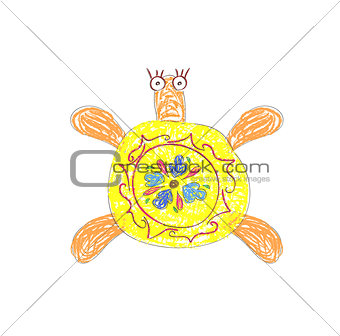 yellow Turtle vector