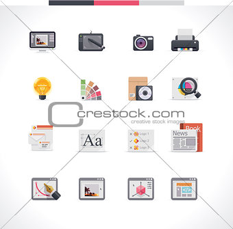 Graphic design icon set
